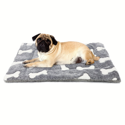 Cozy Pet Bed for Medium Dogs & Cats – Cartoon Bone Design