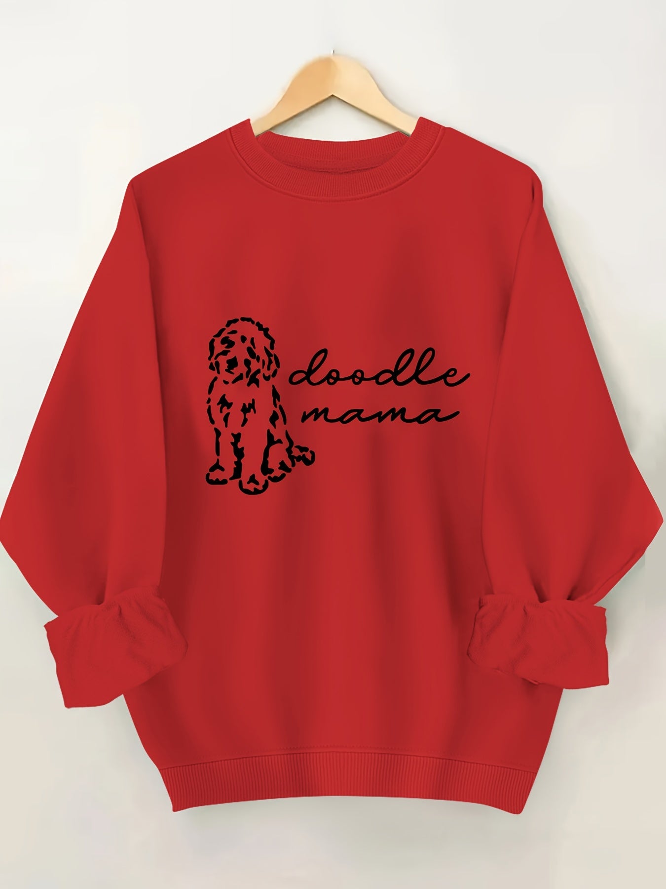 Women's Casual "Doodle Mama" Crew Neck Sweatshirt – Cozy All-Season Comfort