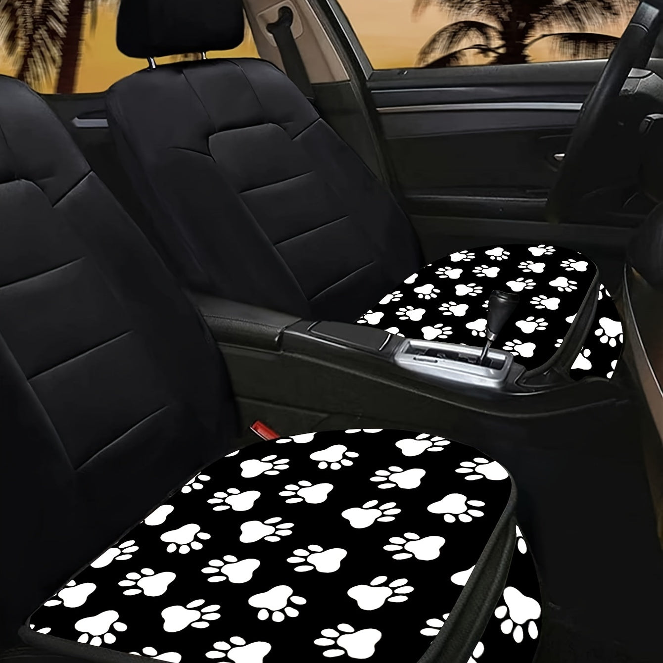 Stylish Dog Paw Print Car Seat Cushion – Protect, Comfort, and Charm