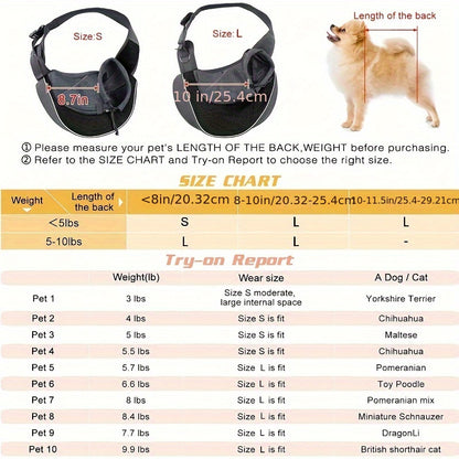 Mesh Ventilated Pet Carrier Backpack – Lightweight & Ergonomic Travel Bag for Cats & Dogs