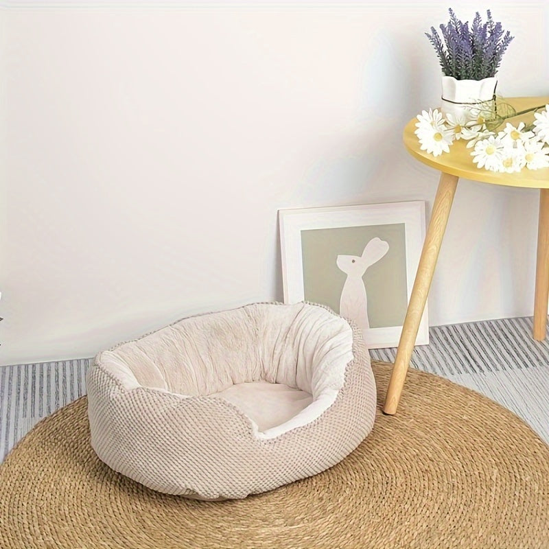 Multi-Color Oval Pet Bed – Year-Round Comfort for Your Furry Friend