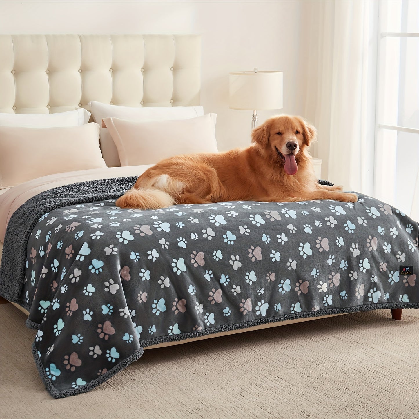 Sherpa Fleece Dog Blanket – Cozy, Durable, and Perfect for All Breeds