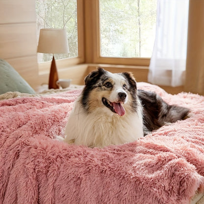 Luxurious Plush Sherpa Pet Blanket – Water-Resistant, Thickened Dog Mat for Kennel & Sofa Protection