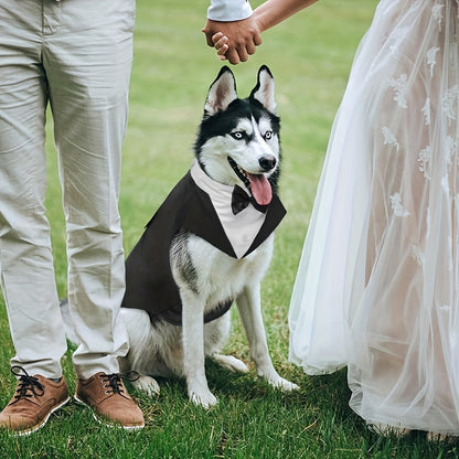 Elegant Dog Tuxedo & Bandana Set