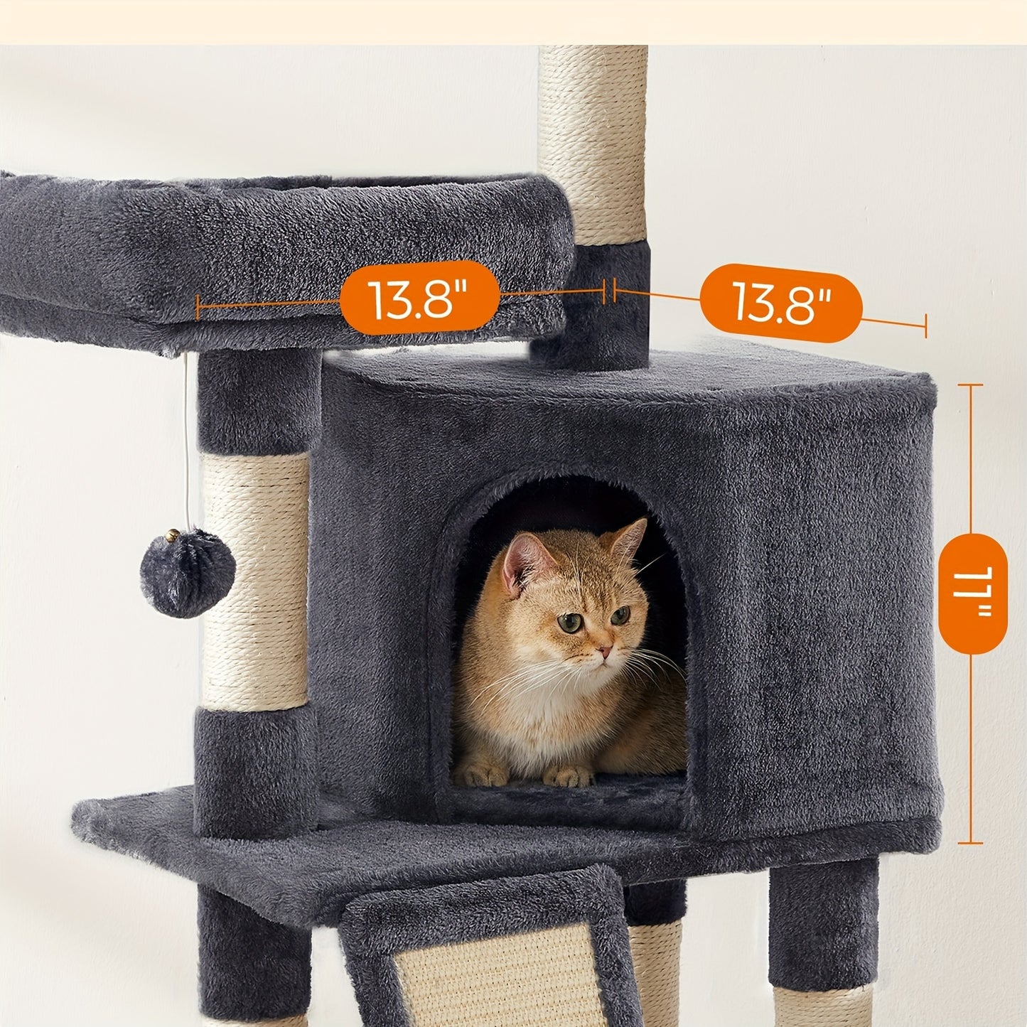 Feandrea Cat Tower – Compact Comfort for Cats of All Ages