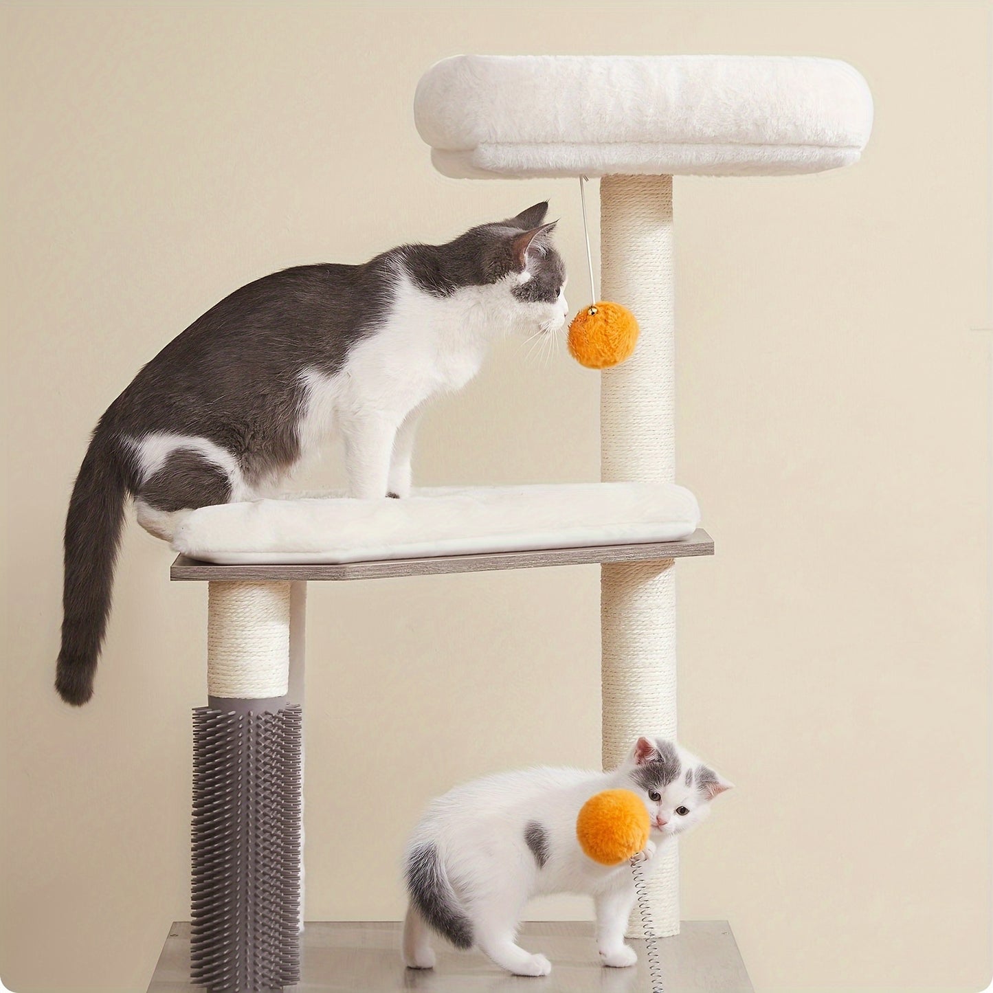 WoodyWonders Cat Tree with Litter Box Enclosure - 2-in-1 Modern Cat Tower for Indoor Cats