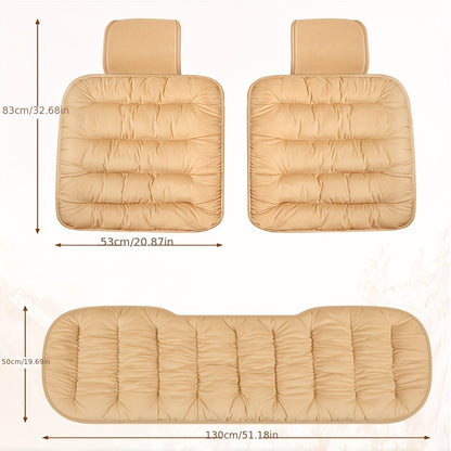 Plush Winter Car Front Cushion – Universal Seat Cover for Comfort and Warmth