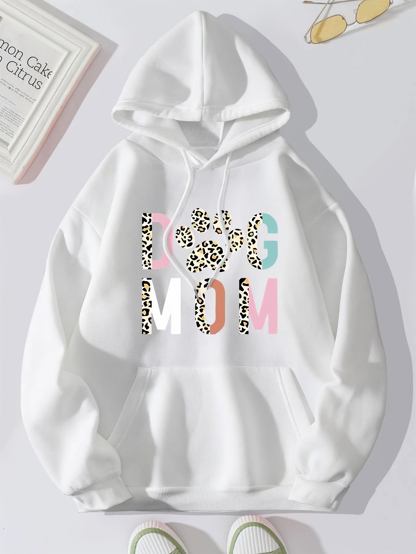 Stylish Dog Mom Print Hoodie - Perfect for Everyday Comfort and Style