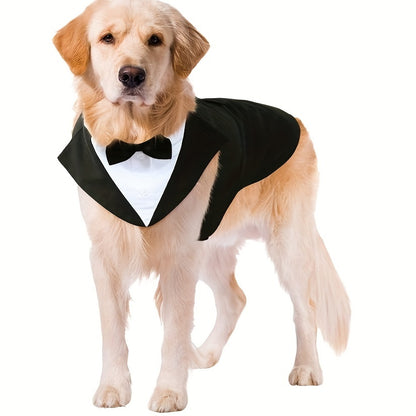 Designed for medium to large breeds. This stylish Dog Tuxedo is perfect for making a statement at weddings, holiday parties, and other special occasions 