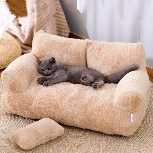 Luxury Cat Bed Sofa - Winter Warm Cat Nest Pet Bed