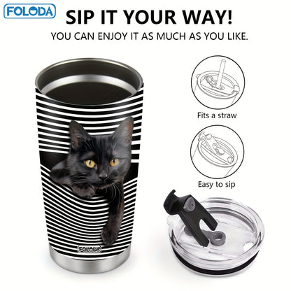 Black Cat Gift Tumbler – A Purr-fect Present for Cat Lovers