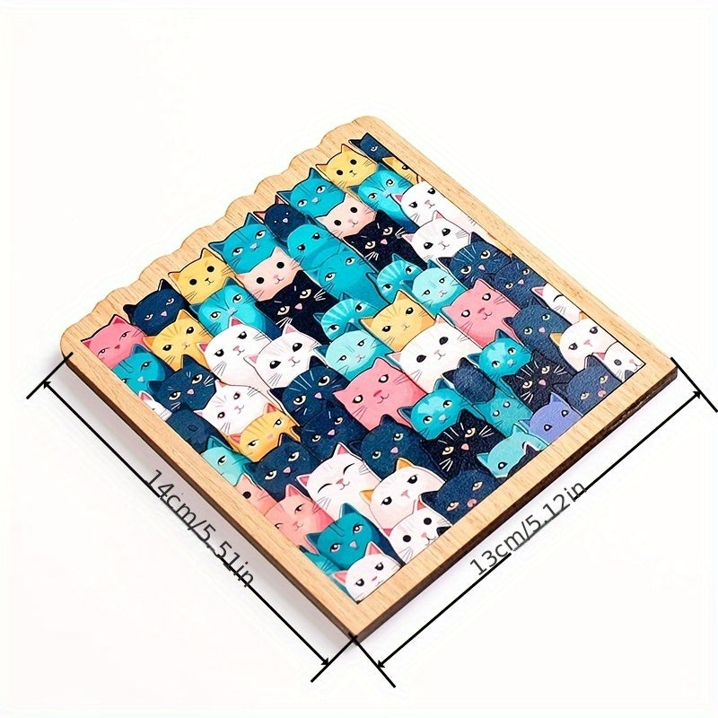 Ultra-Challenging Square Jigsaw Puzzle - Mixed Colors