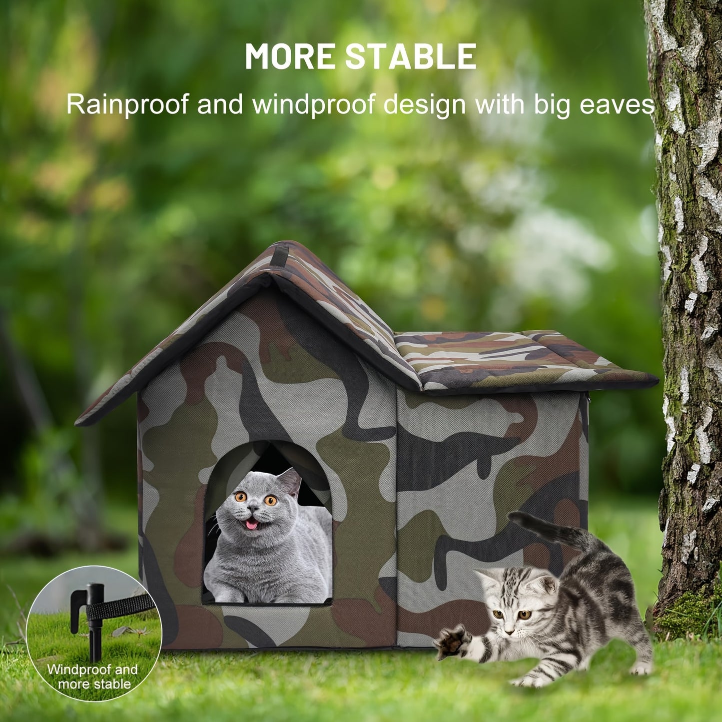 Hobo Cat Nest – Waterproof Outdoor Cat House for Winter Warmth