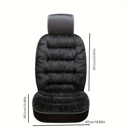 Plush Winter Car Front Cushion – Universal Seat Cover for Comfort and Warmth