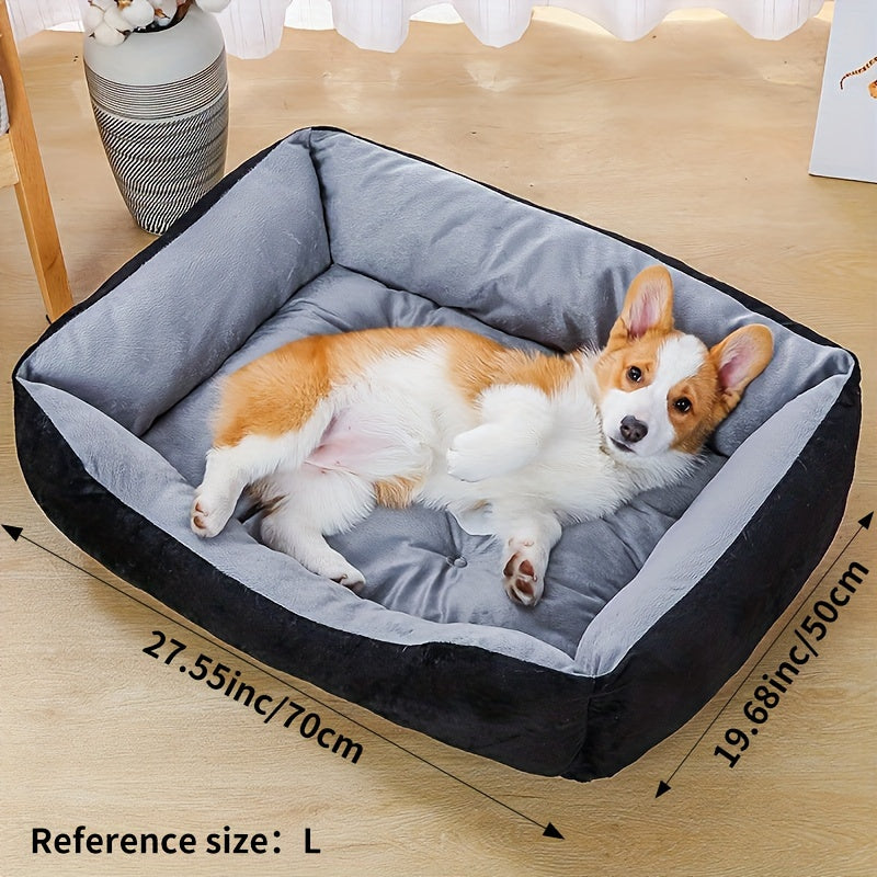 Comfy Pet Bed House with Square Cushion – Cozy Sleeping Solution for Large Dogs and Cats