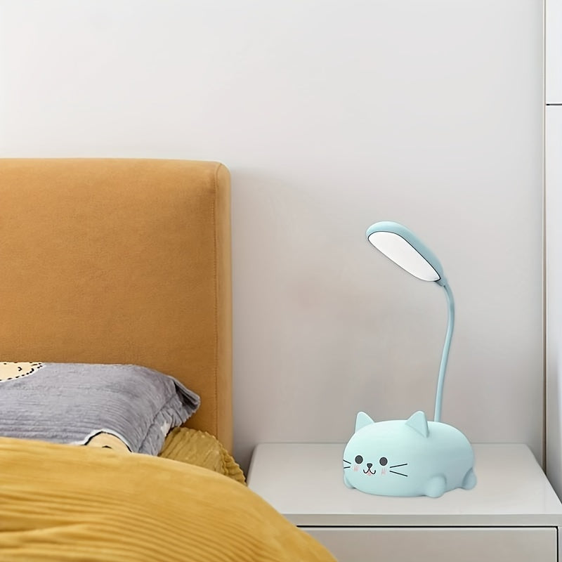 Adjustable LED Desk Lamp – Cute Cartoon Cat Design