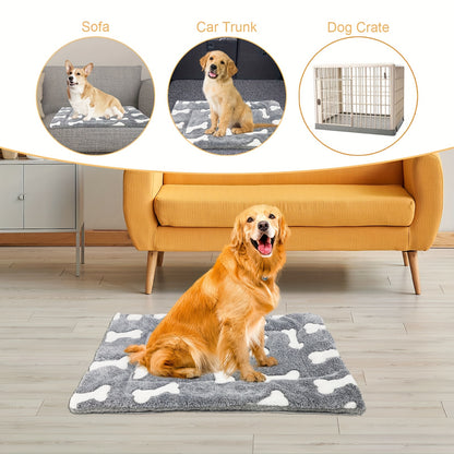 Cozy Pet Bed for Medium Dogs & Cats – Cartoon Bone Design