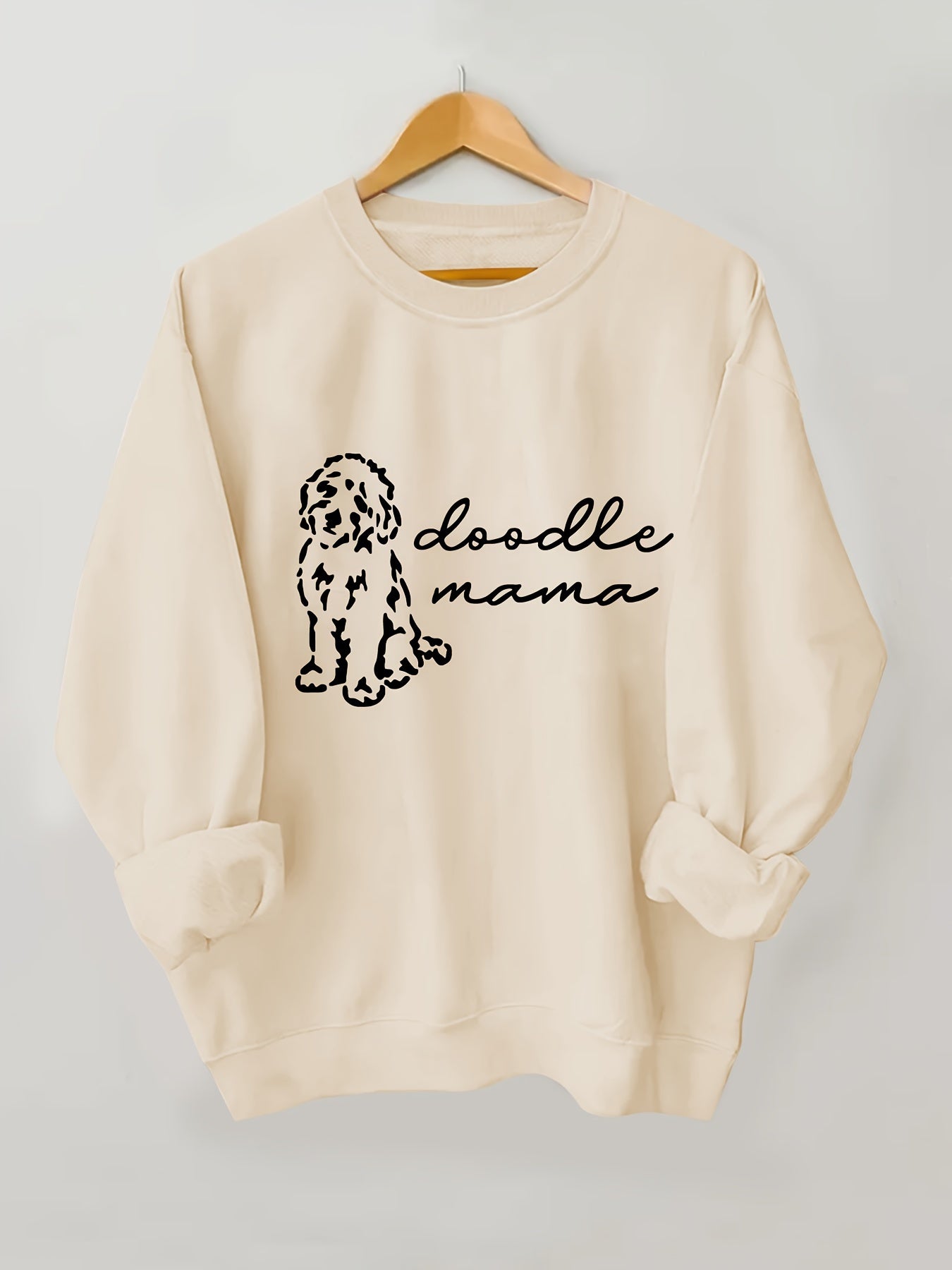 Women's Casual "Doodle Mama" Crew Neck Sweatshirt – Cozy All-Season Comfort