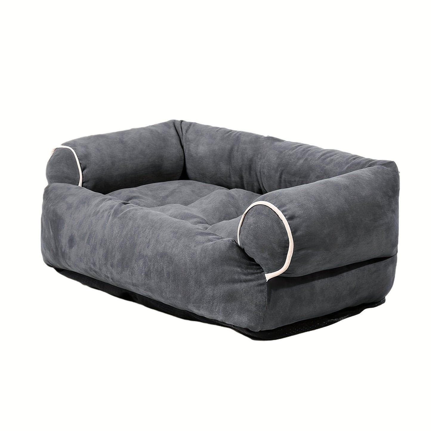 Luxury Suede Dog Sofa Bed – Cozy, Skin-Friendly Pet Lounger with Washable Combed Cotton Filling