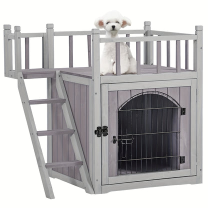 Cozy 2-Story Pet House with Stairs