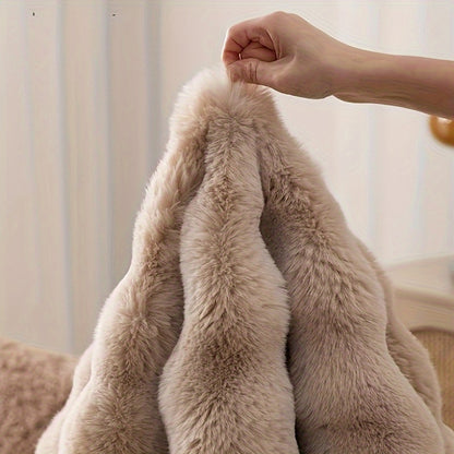 Plush Bubble Fleece Round Rug - Soft and Fluffy Indoor Decorative Carpet