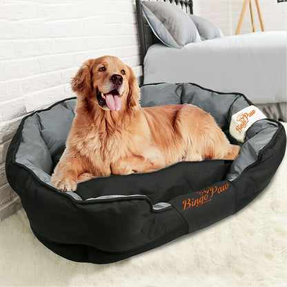 Large Heavy Duty Dog Bed - Waterproof Thicken Pet Sofa with Removable Cushion