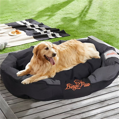 Large Heavy Duty Dog Bed - Waterproof Thicken Pet Sofa with Removable Cushion