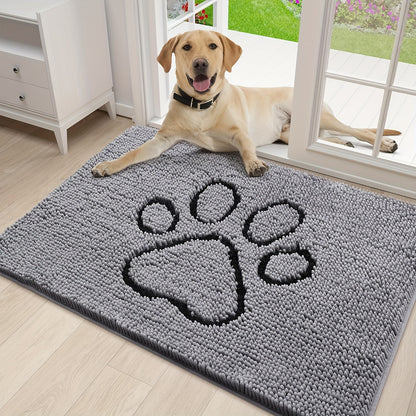 Quick-Dry Chenille Dog Doormat – The Perfect Solution for Muddy Paws