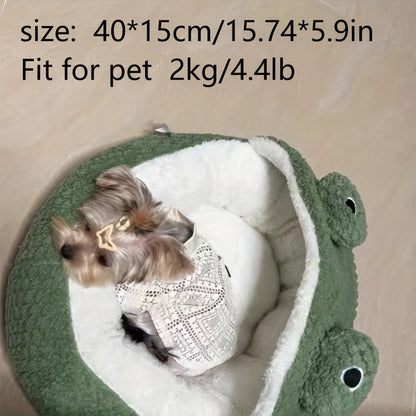 Warm Dog Bed Cushion – Comfortable Frog Style Cat Nest for Small Cats