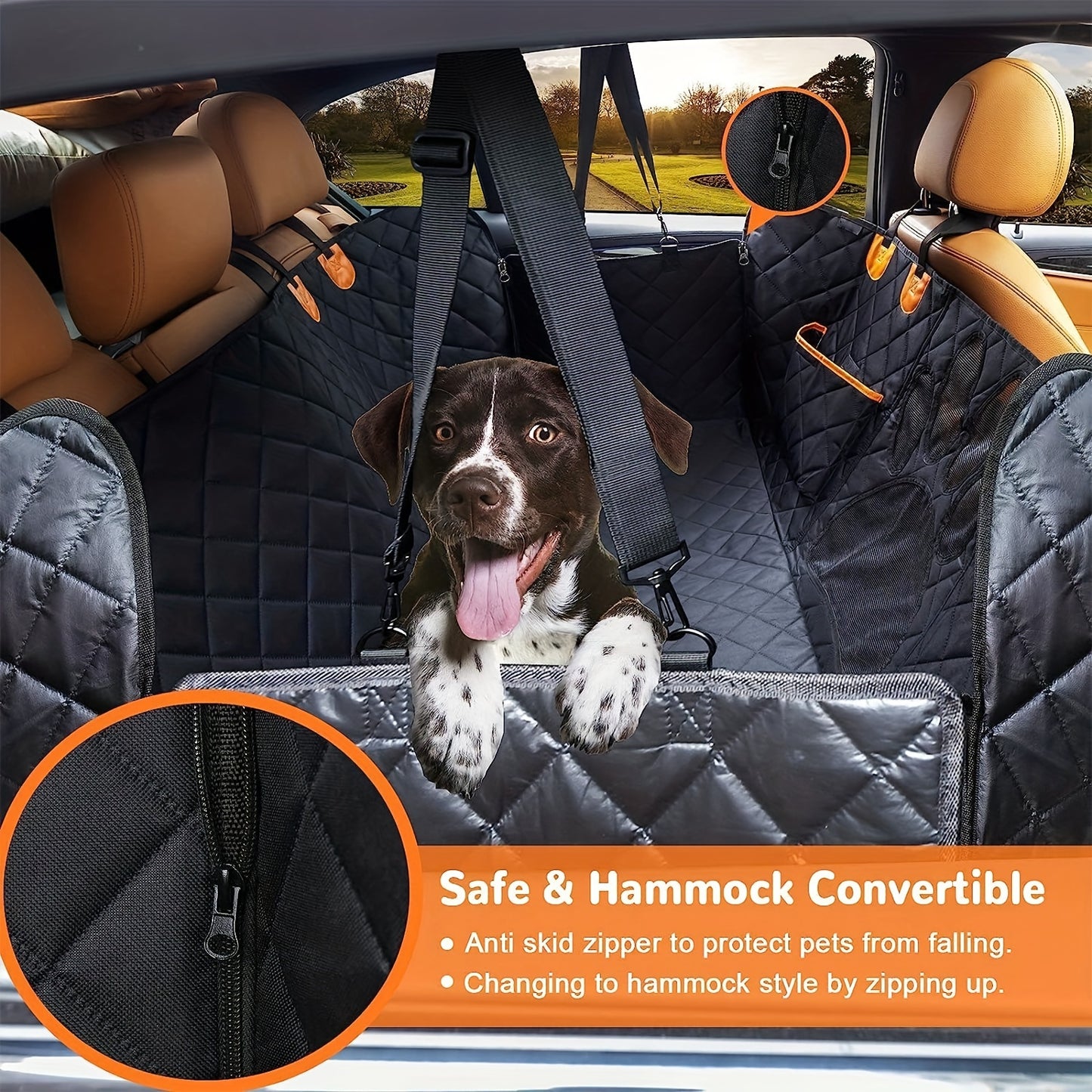 Dog Car Seat Cover for Back Seat – 100% Waterproof Protection and Comfort for Your Pet