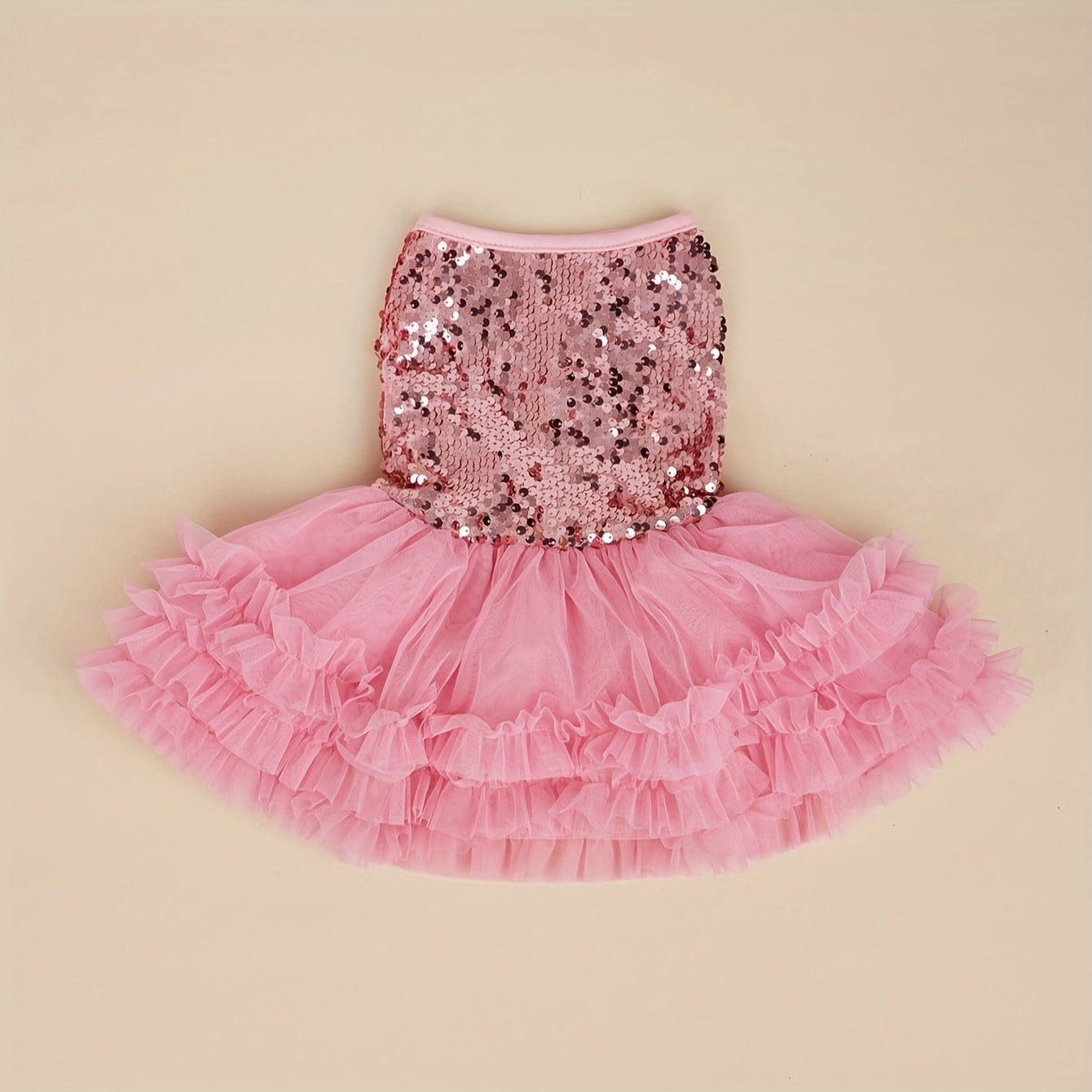 Pet Princess Tutu Dress with Sequin Embellishments