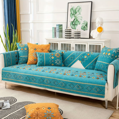 Bohemian Chenille Sofa Slipcover – Transform Your Living Space with Style and Comfort