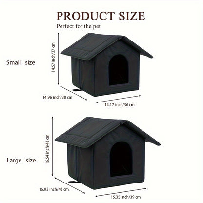 All-Weather Waterproof Cat Shelter – Insulated & Cozy Outdoor Bed for Stray Cats